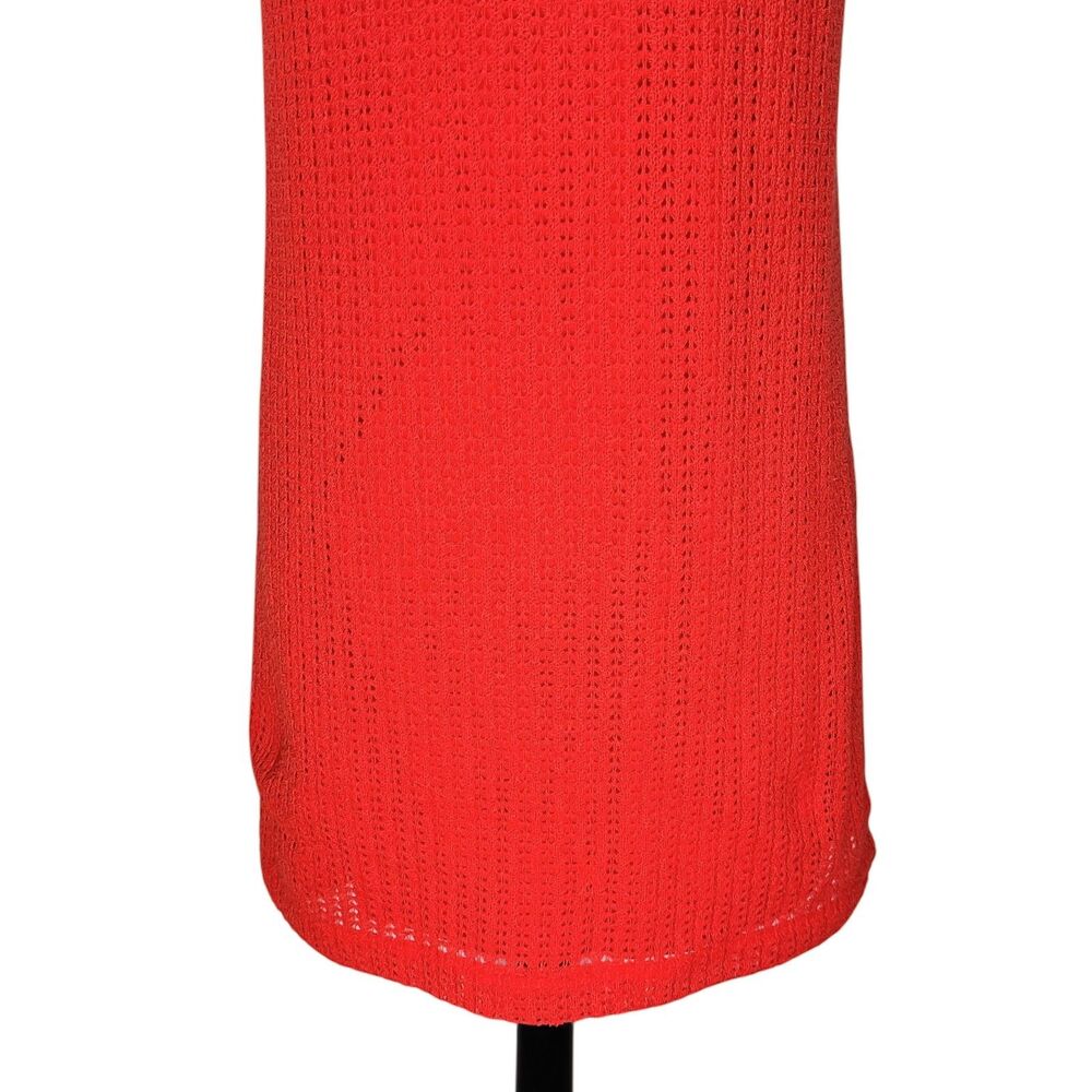 J Crew Orange Crochet Shift Dress Women's M NWT Sleeveless Crew Neck Lined Mini - Picture 9 of 10